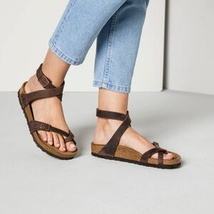 Birkenstock Yara Oiled Leather Sandals Size 36